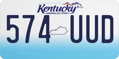KY license plate 574UUD