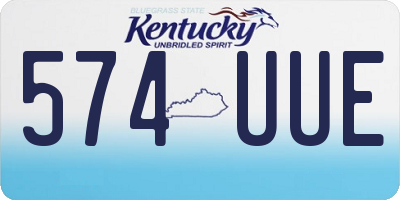 KY license plate 574UUE
