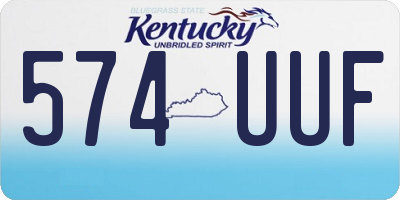 KY license plate 574UUF