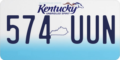 KY license plate 574UUN