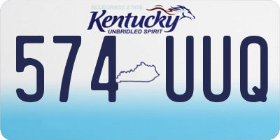 KY license plate 574UUQ