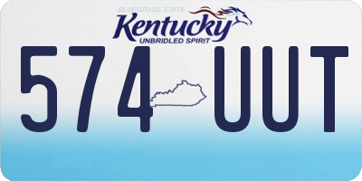 KY license plate 574UUT