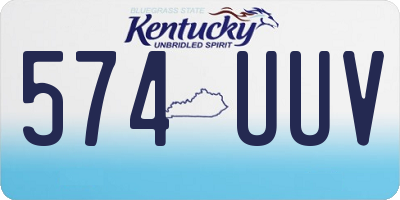 KY license plate 574UUV
