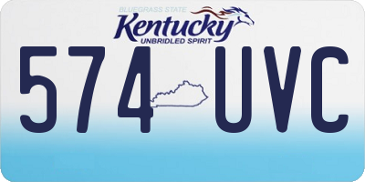 KY license plate 574UVC