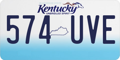 KY license plate 574UVE