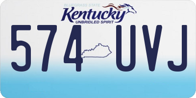 KY license plate 574UVJ