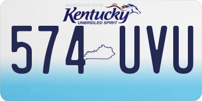 KY license plate 574UVU