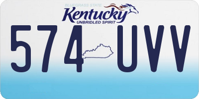 KY license plate 574UVV
