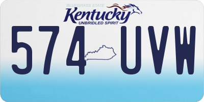 KY license plate 574UVW