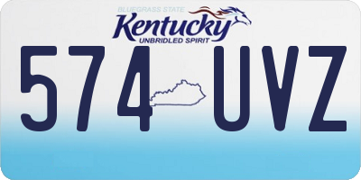 KY license plate 574UVZ