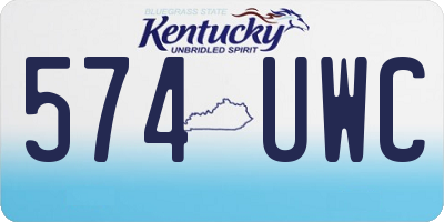 KY license plate 574UWC