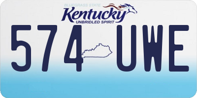 KY license plate 574UWE