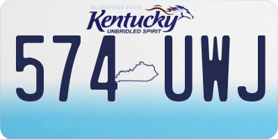 KY license plate 574UWJ