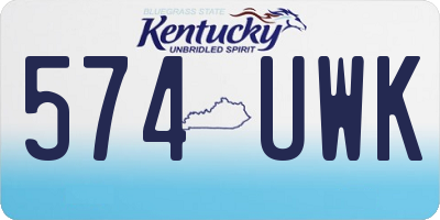 KY license plate 574UWK