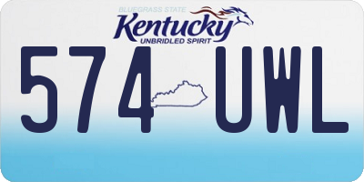 KY license plate 574UWL