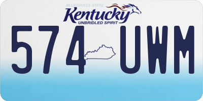 KY license plate 574UWM