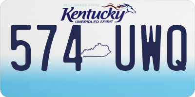 KY license plate 574UWQ
