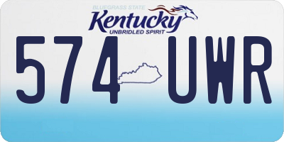 KY license plate 574UWR