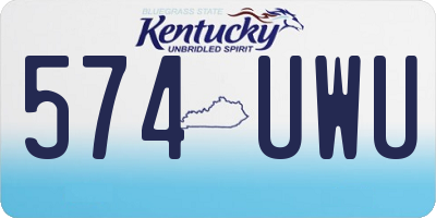 KY license plate 574UWU