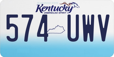KY license plate 574UWV