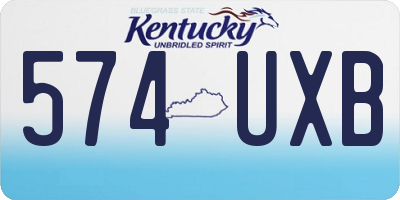 KY license plate 574UXB