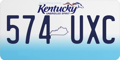 KY license plate 574UXC