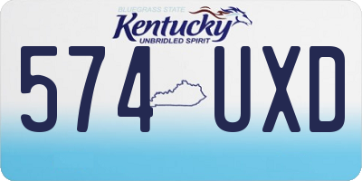 KY license plate 574UXD