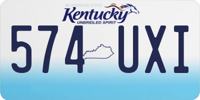 KY license plate 574UXI