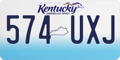 KY license plate 574UXJ