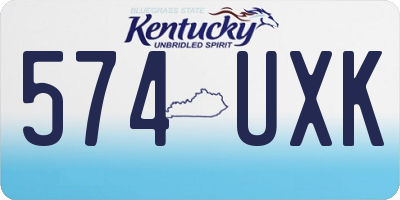KY license plate 574UXK