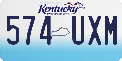 KY license plate 574UXM