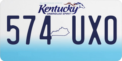 KY license plate 574UXO