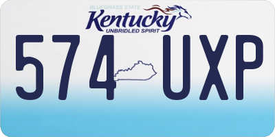 KY license plate 574UXP