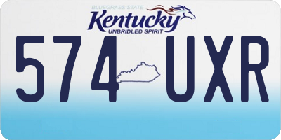 KY license plate 574UXR