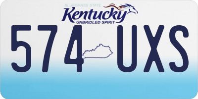 KY license plate 574UXS
