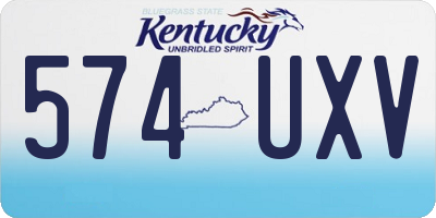 KY license plate 574UXV