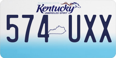 KY license plate 574UXX