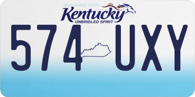 KY license plate 574UXY
