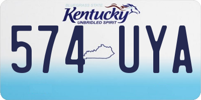 KY license plate 574UYA