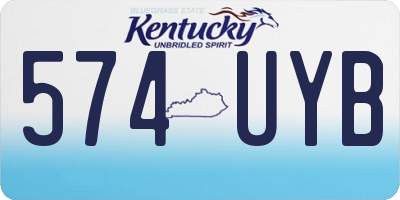 KY license plate 574UYB