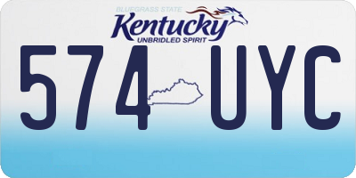 KY license plate 574UYC