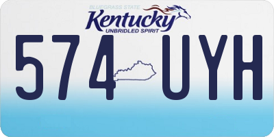 KY license plate 574UYH