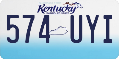 KY license plate 574UYI
