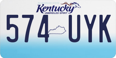 KY license plate 574UYK