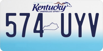 KY license plate 574UYV