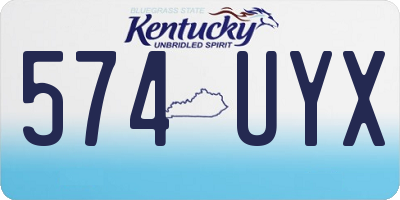 KY license plate 574UYX