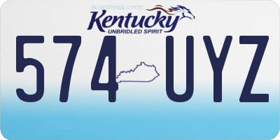 KY license plate 574UYZ