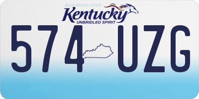 KY license plate 574UZG