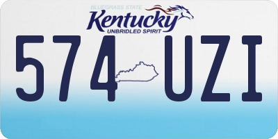 KY license plate 574UZI