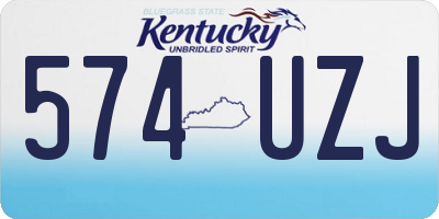 KY license plate 574UZJ